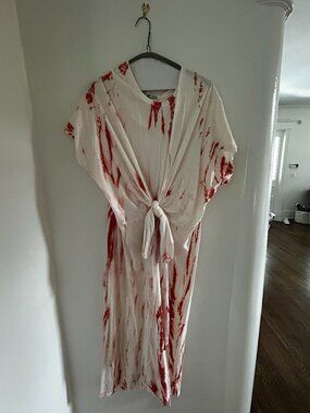 Zara Printed Tie-Front Dress – Size M